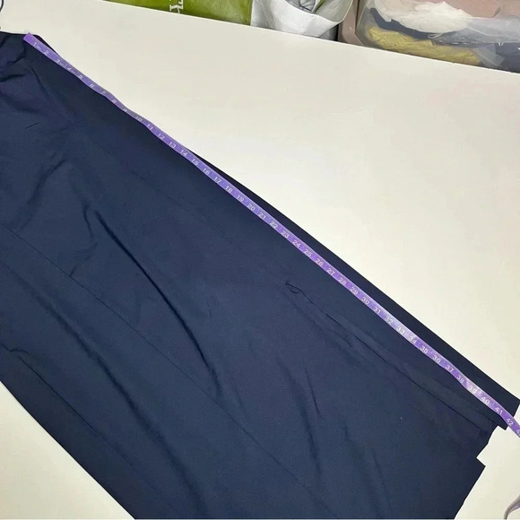 BHLDN navy Miranda crepe dress one shoulder size 16 - Picture 11 of 12